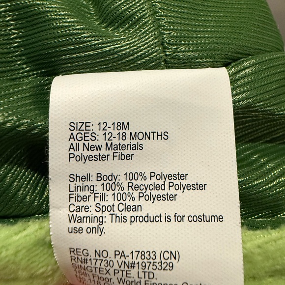 Green T-Rex Dinosaur Kids Costume size 18-24 months - Picture 7 of 8